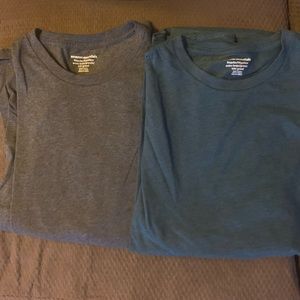 Two Amazon Essentials Crew Necks